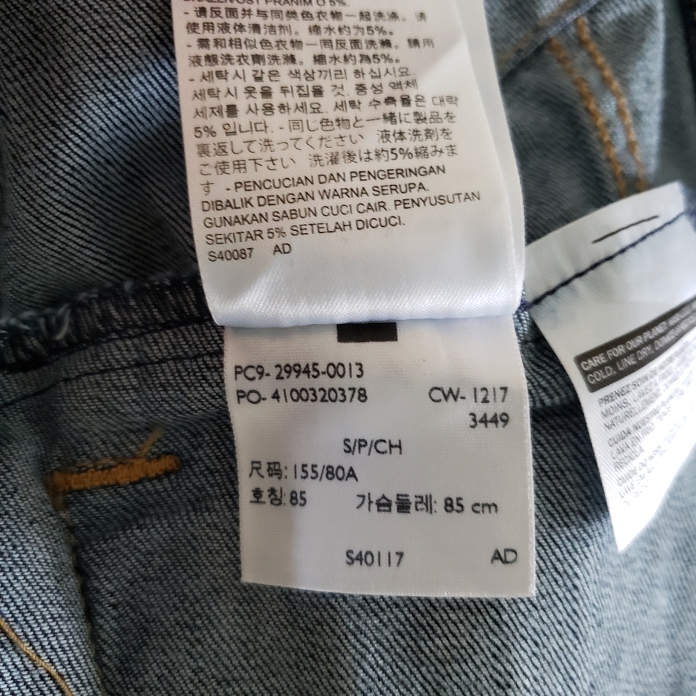 Levis Orginal Trucker Jean Denim Jacket Dark Wash NWT Size Small - Picture 7 of 10